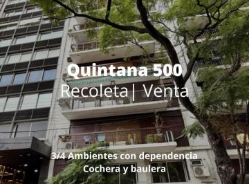 Departamento · 130m² · 3 Ambientes · 1 Cochera · Departamento de Categoria en El Barrio de Recoleta Al Frente