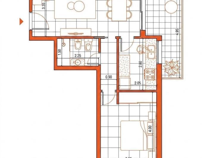 Departamento · 60m² · 2 Ambientes