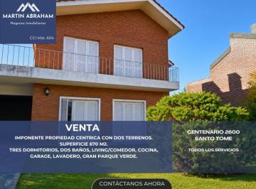 Casa de 1 ambiente, Santo Tomé · Imponente Propiedad Céntrica con Gran Lote