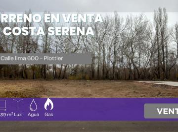 Terreno · 434m² · Venta Terreno B° Cerrado Costa Serena Plottier