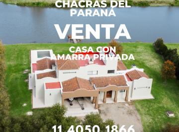 Casa de 4 ambientes, Zárate · Casa en "Chacras del Paraná" - 4 Ambientes - Lote de 5000 m. - Amarra Privada a m del Río Paraná