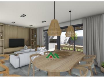 Casa · 128m² · 4 Ambientes · Casa Tipo Dúplex a Estrenar en Colinas de Manantiales – 3 Dorm., Patio y Cochera Doble