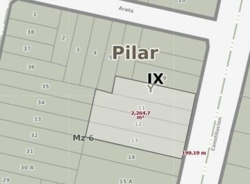 Terreno · 170m² · Lote en Venta en Pilar con Vivienda 2300 m.