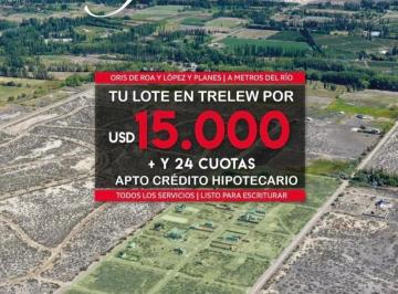 Terreno · 500m² · Terrenoterrenos en Venta en Trelew Lotes Desde U$s 15.000 y 24 Cuotas.