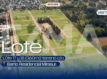 Terreno · 360m² · Venta de Lote Barrio Residencial Mirasur Plottier.