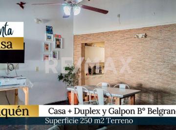 Casa · 213m² · 6 Ambientes · 1 Cochera · Venta Casa + Duplex y Galpon B° Belgrano - Nqn