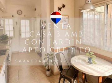 Casa · 90m² · 3 Ambientes · Venta Casa 3 Ambientes Jardin Quilmes Apto Credito