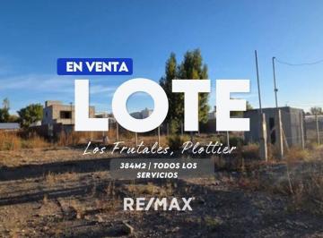 Terreno · 384m² · Venta Lote 384 m², Bº Los Frutales, Plottier