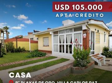 Casa · 138m² · 2 Dormitorios · Casa en Venta de 2 Dorm. y Pileta Apta Crédito en Playas de Oro - Villa Carlos Paz