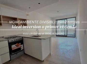 Departamento · 36m² · 1 Ambiente · Venta Monoambiente Divisible Almagro Balcon