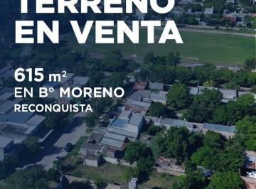 Terreno · 615m² · Terreno en Venta Reconquista, Barrio Moreno