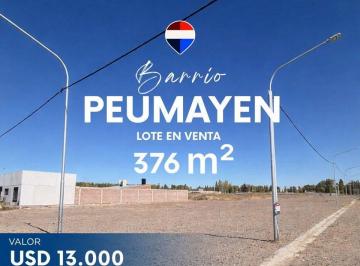 Terreno · 376m² · Venta de Lote en Esquina, Barrio Peumayen