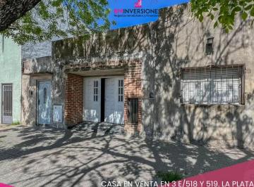 Casa de 4 ambientes, La Plata · Venta Casa en 3 E/ 518 y 519 Ringuelet