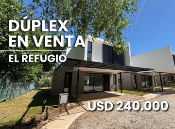 Casa · 193m² · 5 Ambientes · 1 Cochera · El Refugio Housing Duplex en Venta 3 Dorm. y Escritorio
