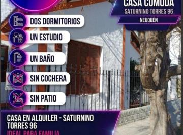 Casa de 3 ambientes, Neuquén · Alquiler! Casa de 2 Dorm. + Estudio en Alquiler | Saturnino Torres 96 – Neuquén Capital