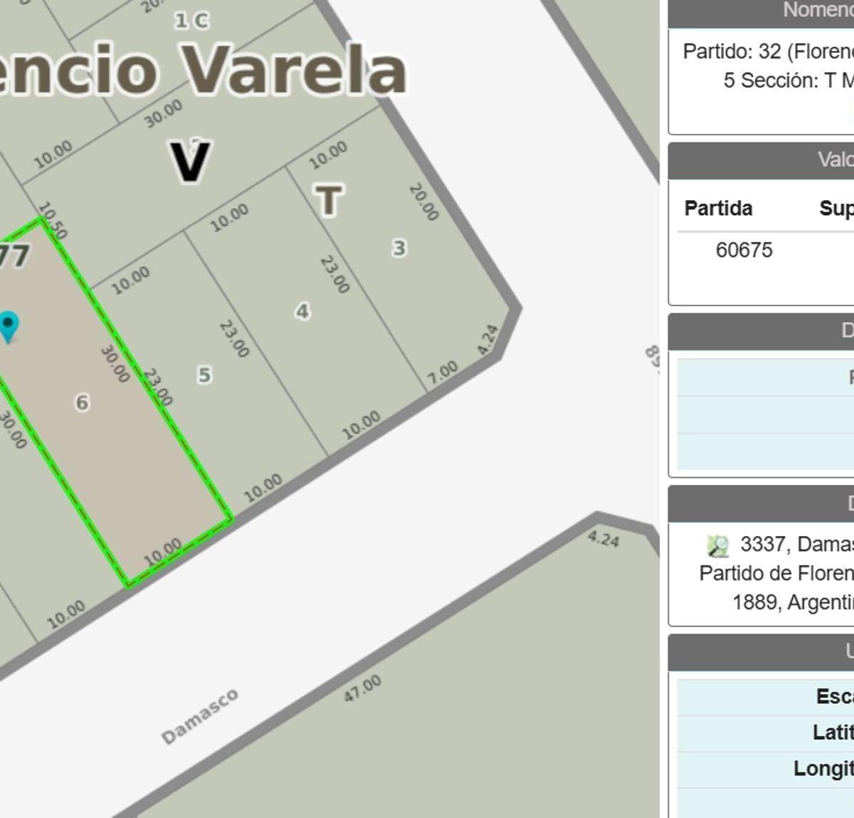 862 y 891 S/N,  Zeballos, Florencio Varela