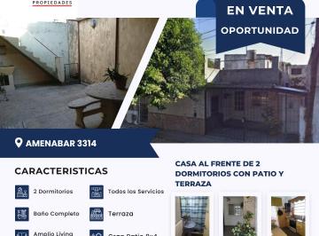 Casa de 1 ambiente, Rosario · Casa Al Frente de 2 Dorm. con Patio y Terraza