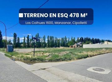 Terreno · 478m² · Terreno en Esquina Venta! B. Manzanar Cipolletti