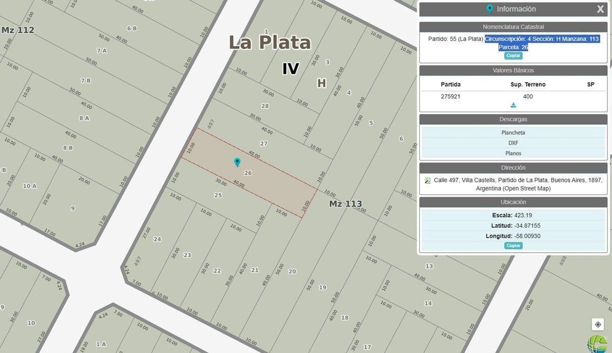 497 Entre 5 y 6 S/N, Manuel B Gonnet, La Plata