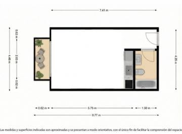 Departamento · 31m² · 1 Ambiente · Monoambiente en Venta con Balcón Aterrazado