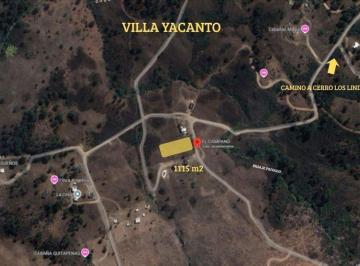 Terreno · 1115m² · Se Vende Terreno con Hermosa Vista Villa Yacanto
