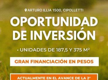 Terreno · 375m² · Urbanización Arturo Illía - No Te Lo Pierdas!