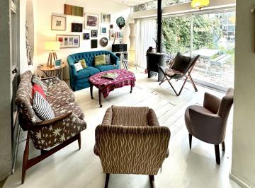 LIVING · PH de 100 Años Reciclado Sin Expensas - 7 Ambientes, Jardín y Atelier - Entrada Privada