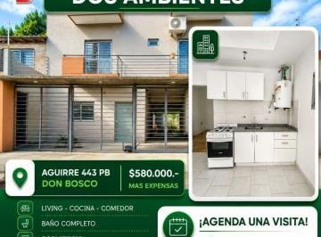 Departamento de 2 ambientes, Quilmes · Alquiler Departamento Pb en Don Bosco con Cochera.