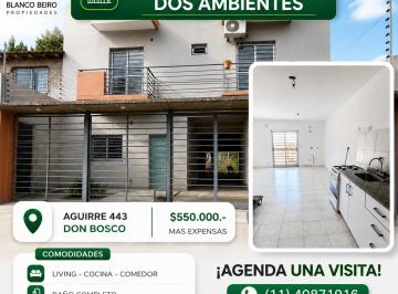 Departamento de 1 ambiente, Quilmes · Alquiler Departamento Dos Ambientes Don Bosco