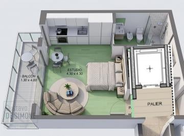 Departamento · 23m² · 1 Ambiente · Monoambiente Financiado en Construcción en Palermo - Ideal Inversión - Edificio con Amenities