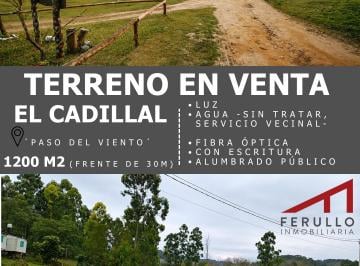 Terreno , El Cadillal · Paso del Viento - El Cadillal - Rio Loro