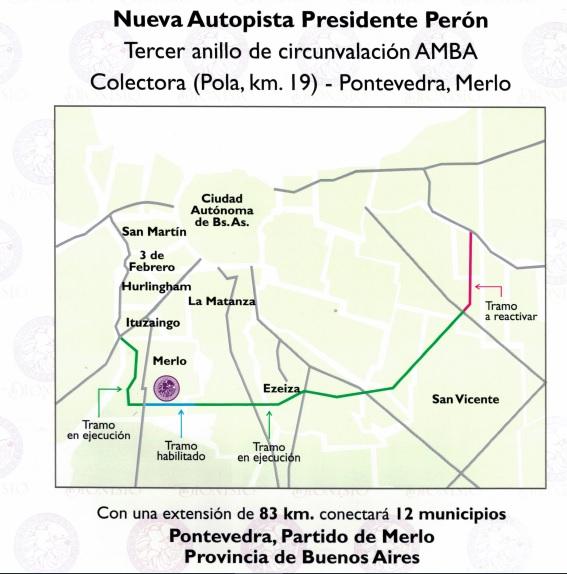 Autopista Presidente Perón, Merlo, Merlo