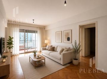 Living comedor ( amueblado con IA ) · Departamento Dos Ambiente en Venta en Caballito Sur