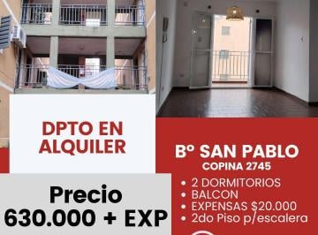 Foto · Alquilo Dpto 2 Dormit. Barrio San Pablo