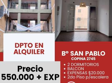 Foto · Alquilo Dpto 2 Dormit. Barrio San Pablo