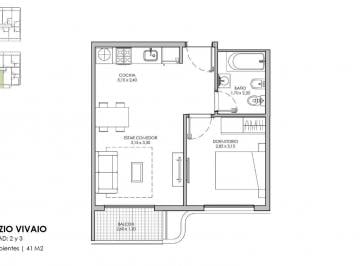 Departamento · 42m² · 2 Ambientes · Spazio Vivaio – Ingresá Al Pozo con Usd15.000
