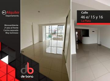 Departamento de 1 ambiente, La Plata · Departamento Monoambiente en Alquiler, Calle 46 y 15 de La Plata