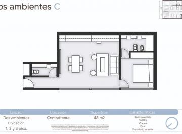 Departamento · 48m² · 2 Ambientes · Dpto 2 Amb a Estrenar Saavedra