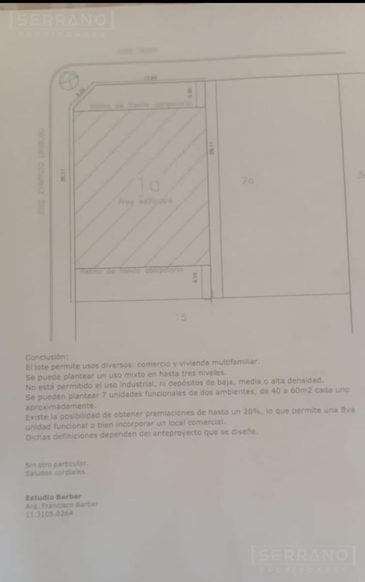 Venta 2 Casas en Lote de 470 Mtrs. Frente a Ungs. José Verdi al 1600