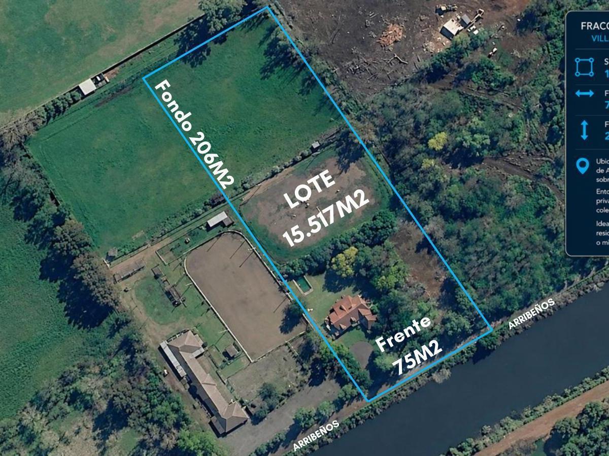 Lote de 15.000m2 en Venta - Sobre Arribeños - Villanueva, Villanueva, Tigre