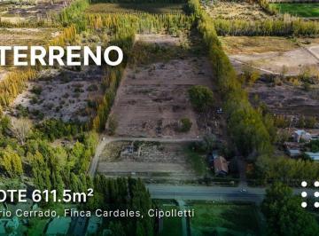 Terreno · 612m² · Venta Lote B° Cerrado Finca Cardales Cipolletti