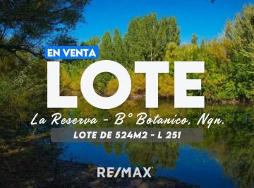 Terreno · 524m² · Lote Residencial - La Reserva B° Botanico