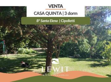 Casa · 112m² · 4 Ambientes · Venta Casa Quinta | 3 Dorm. | Barrio Santa Elena | Cipolletti | con Piscina
