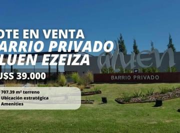 Terreno · 707m² · Venta Lote Barrio Privado Aluen Ezeiza