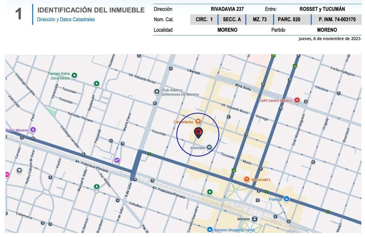 Bernardino Rivadavia 200, Moreno, Moreno