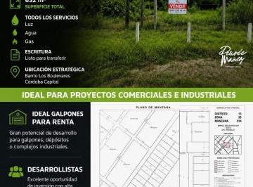 Terreno , Córdoba · Venta Lote en Los Boulevares 632 m²