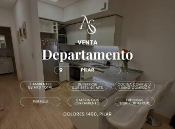 Departamento · 44m² · 2 Ambientes · 1 Cochera · Departamento - Pilar