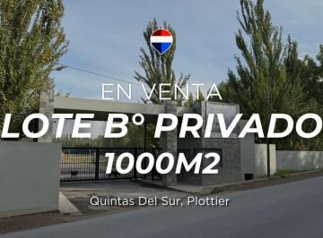 Terreno · 1000m² · Lote en Venta B° Privado Quintas del Sur Plottier