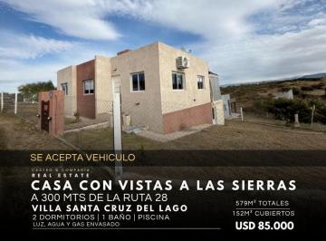 Casa · 152m² · 4 Ambientes · Venta Casa de 2 Dorm. y Piscina con Vista a Las Sierras – Villa Santa Cruz del Lago