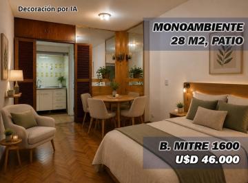 Departamento · 26m² · 1 Ambiente · Monoamb. B. Mitre 1648 Congreso, Pb C/patio